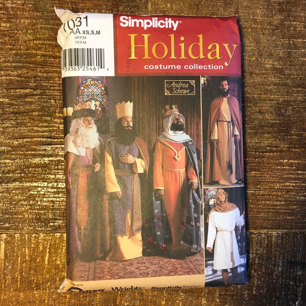 Simplicity Sewing Pattern 7031 Mens Nativity Joseph King Shepard Costume UNCUT